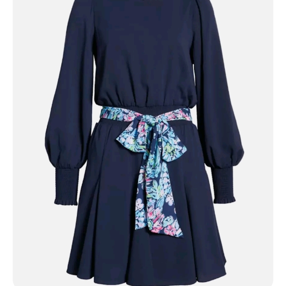NWT Lilly Pulitzer Lorella stretch dress sz. 0/XS Sash belt 🚫 not included. - Picture 6 of 11